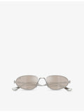 Ferrari FH1022T oval-frame metal sunglasses with tinted lenses, imported from the UK