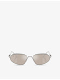 Ferrari FH1022T oval-frame metal sunglasses with tinted lenses, imported from the UK