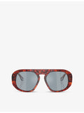Ferrari FH2014U pillow-frame acetate sunglasses, UK version