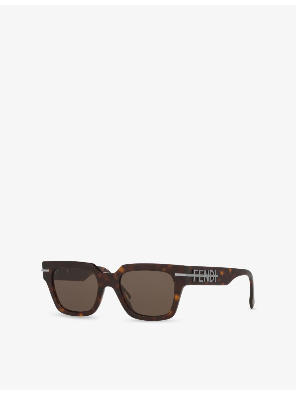 Fendi square-frame acetate sunglasses tortoiseshell, imported from the UK