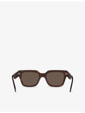 Fendi square-frame acetate sunglasses tortoiseshell, imported from the UK
