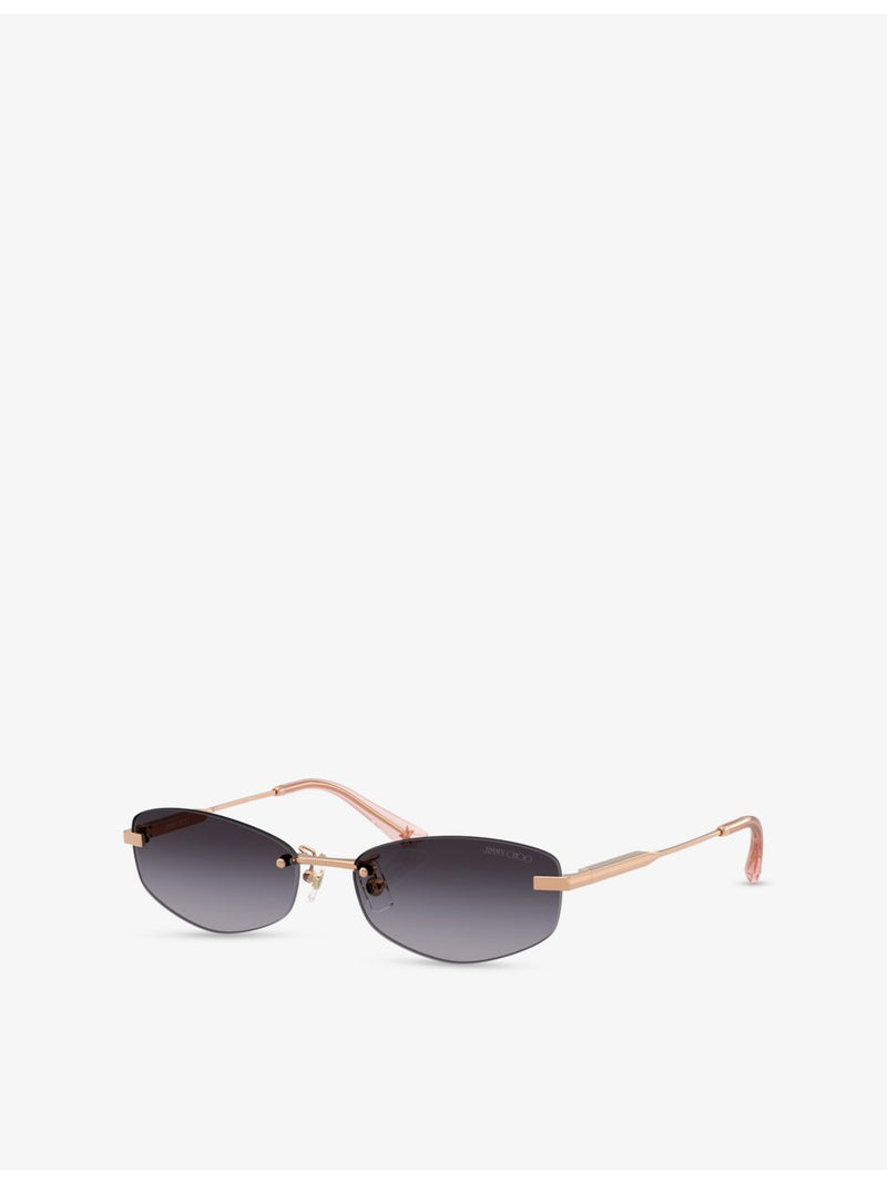 Jimmy Choo JC4013D oval-frame metal sunglasses (British brand)