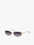 Jimmy Choo JC4013D oval-frame metal sunglasses (British brand)