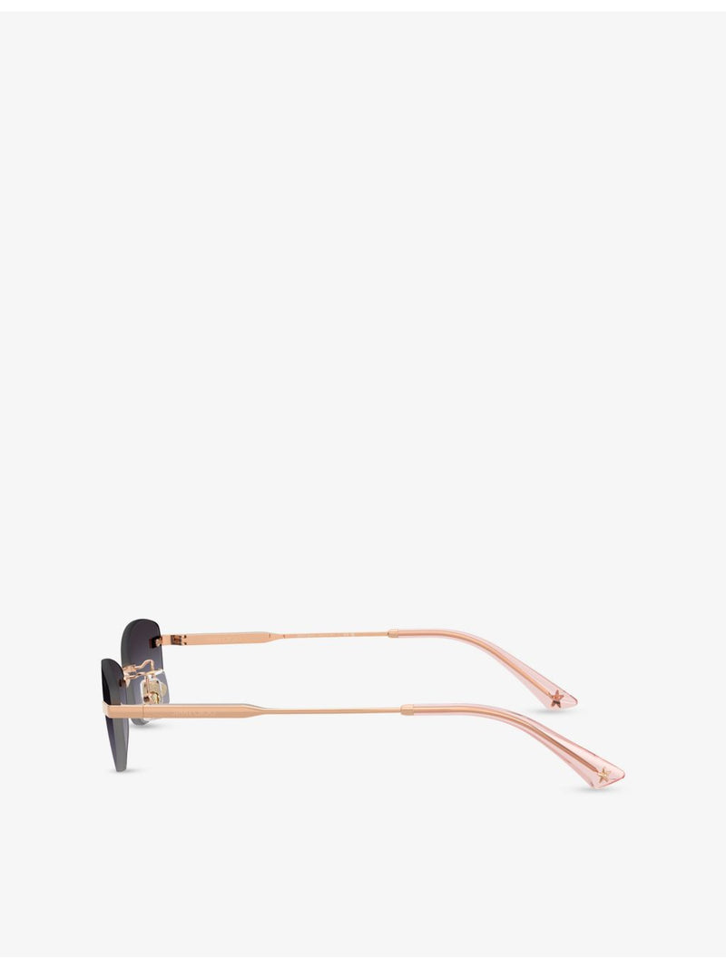 Jimmy Choo JC4013D oval-frame metal sunglasses (British brand)