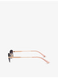 Jimmy Choo JC4013D oval-frame metal sunglasses (British brand)