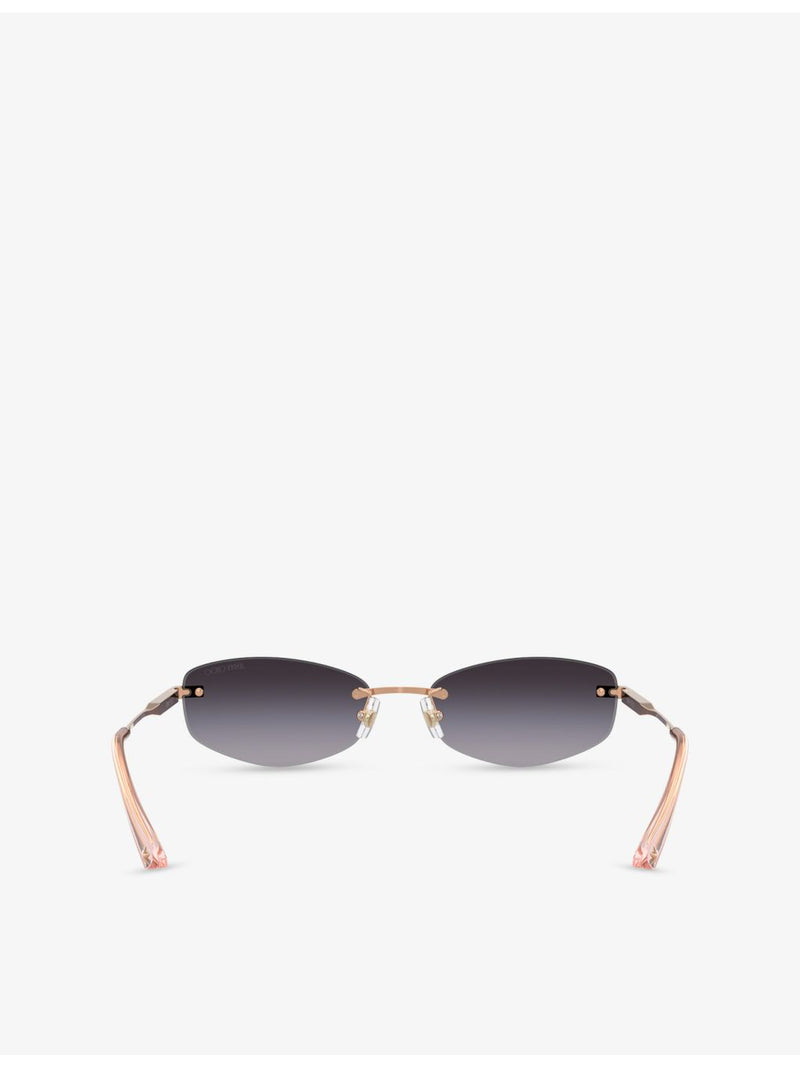 Jimmy Choo JC4013D oval-frame metal sunglasses (British brand)