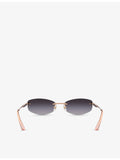 Jimmy Choo JC4013D oval-frame metal sunglasses (British brand)