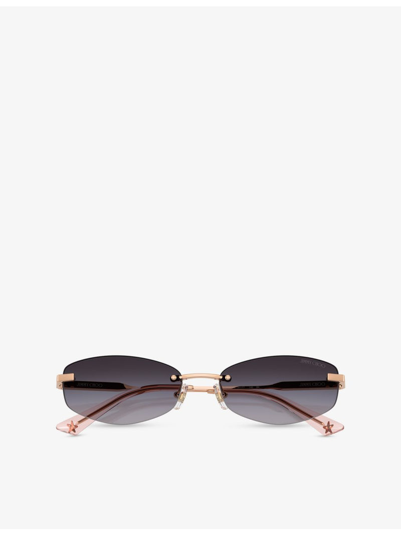 Jimmy Choo JC4013D oval-frame metal sunglasses (British brand)