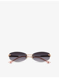 Jimmy Choo JC4013D oval-frame metal sunglasses (British brand)