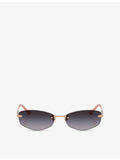 Jimmy Choo JC4013D oval-frame metal sunglasses (British brand)