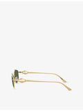 Jimmy Choo JC4017 oval-frame metal sunglasses - British product