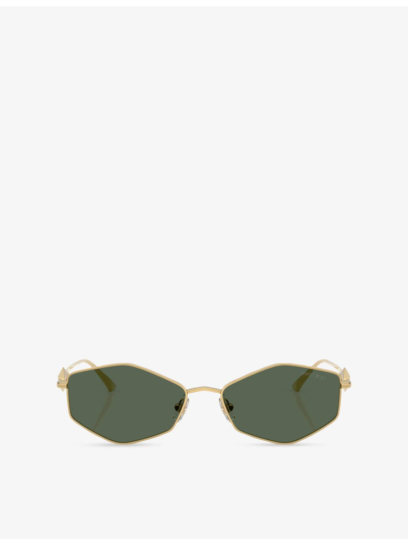 Jimmy Choo JC4017 oval-frame metal sunglasses - British product