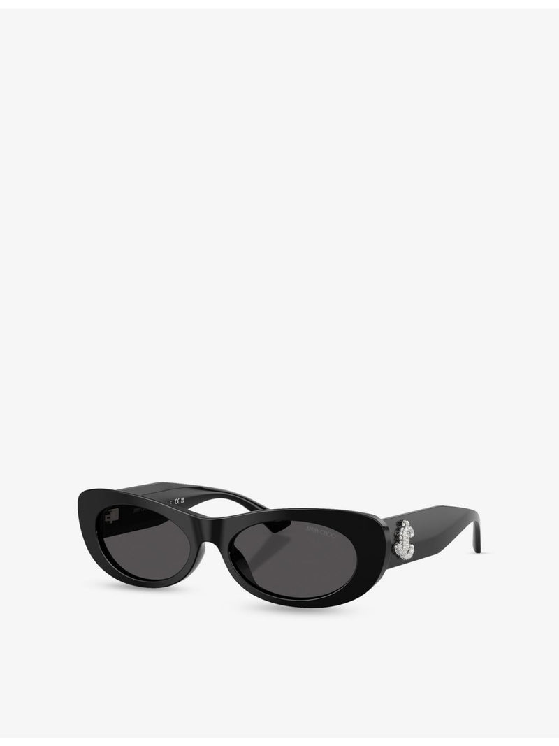 Jimmy Choo oval-frame acetate sunglasses (British brand)