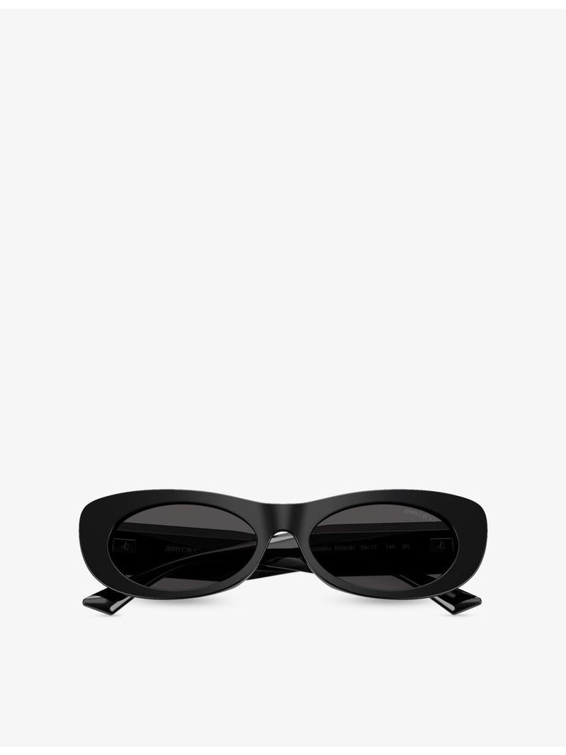 Jimmy Choo oval-frame acetate sunglasses (British brand)