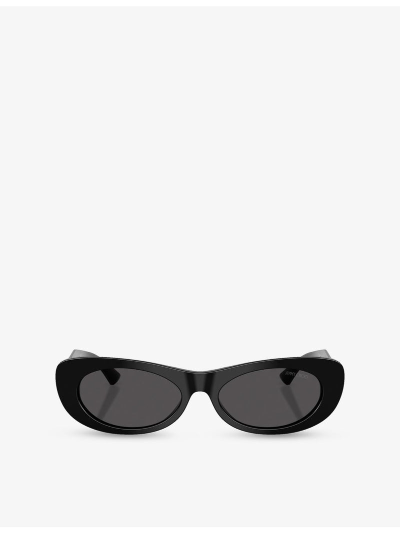 Jimmy Choo oval-frame acetate sunglasses (British brand)