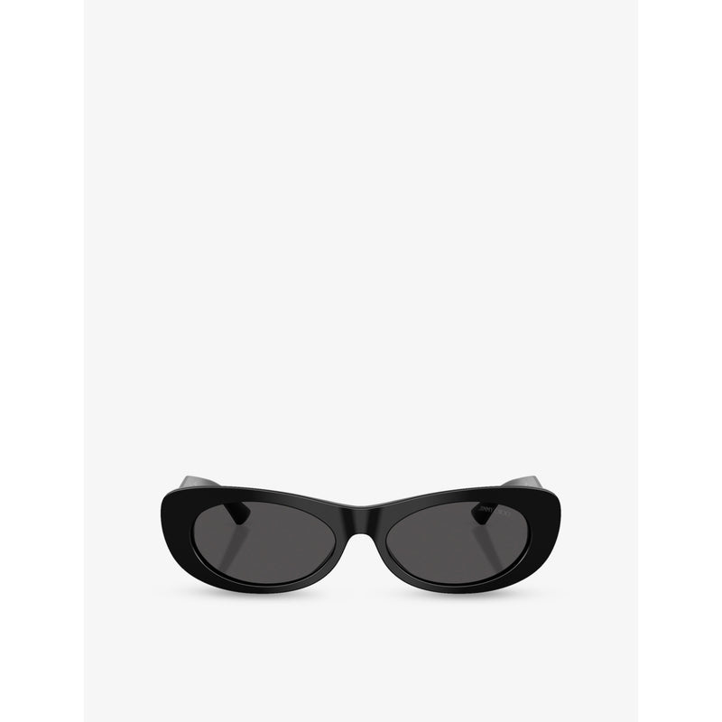 Jimmy Choo oval-frame acetate sunglasses (British brand)