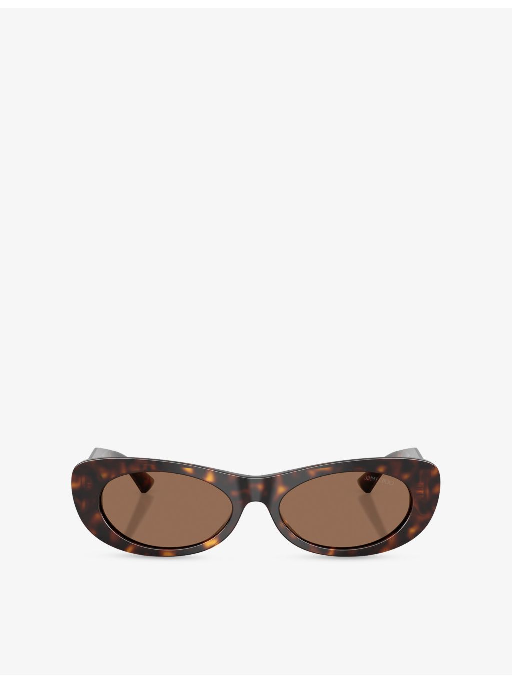 Jimmy Choo oval-frame acetate sunglasses with tortoiseshell finish (British brand)
