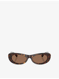 Jimmy Choo oval-frame acetate sunglasses with tortoiseshell finish (British brand)