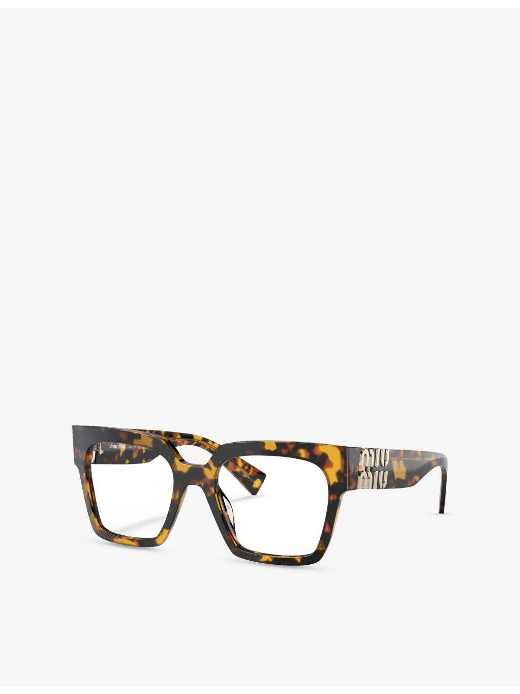 Miu Miu square-frame acetate optical glasses MU 04UV, imported from the UK