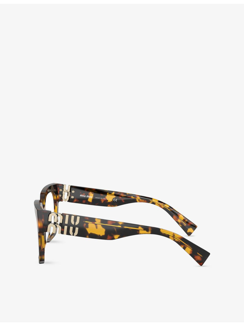 Miu Miu square-frame acetate optical glasses MU 04UV, imported from the UK