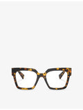 Miu Miu square-frame acetate optical glasses MU 04UV, imported from the UK