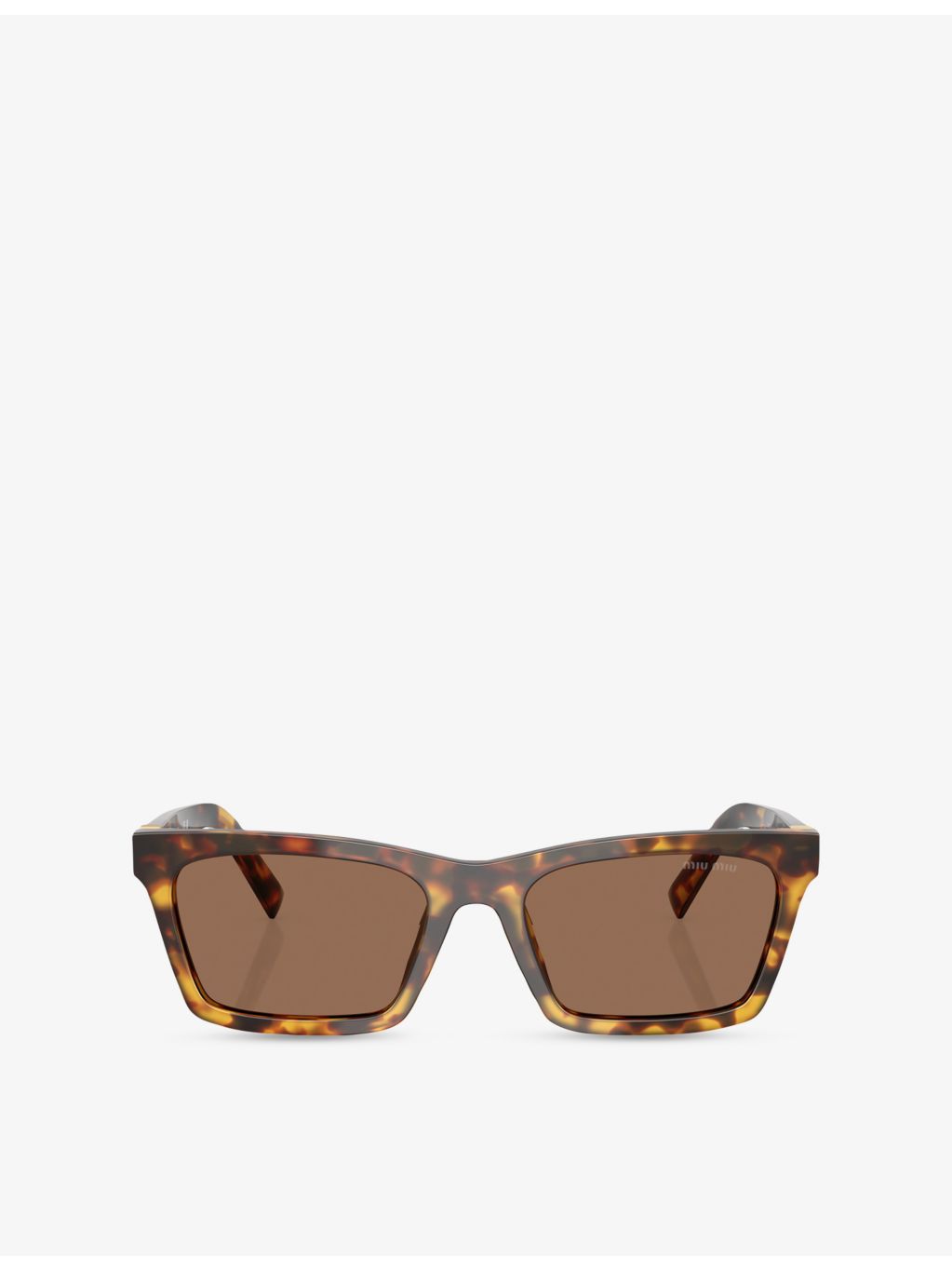 Miu Miu square-frame acetate sunglasses tortoiseshell finish (British brand)
