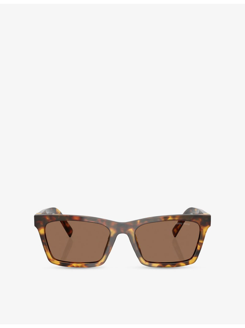 Miu Miu square-frame acetate sunglasses tortoiseshell finish (British brand)
