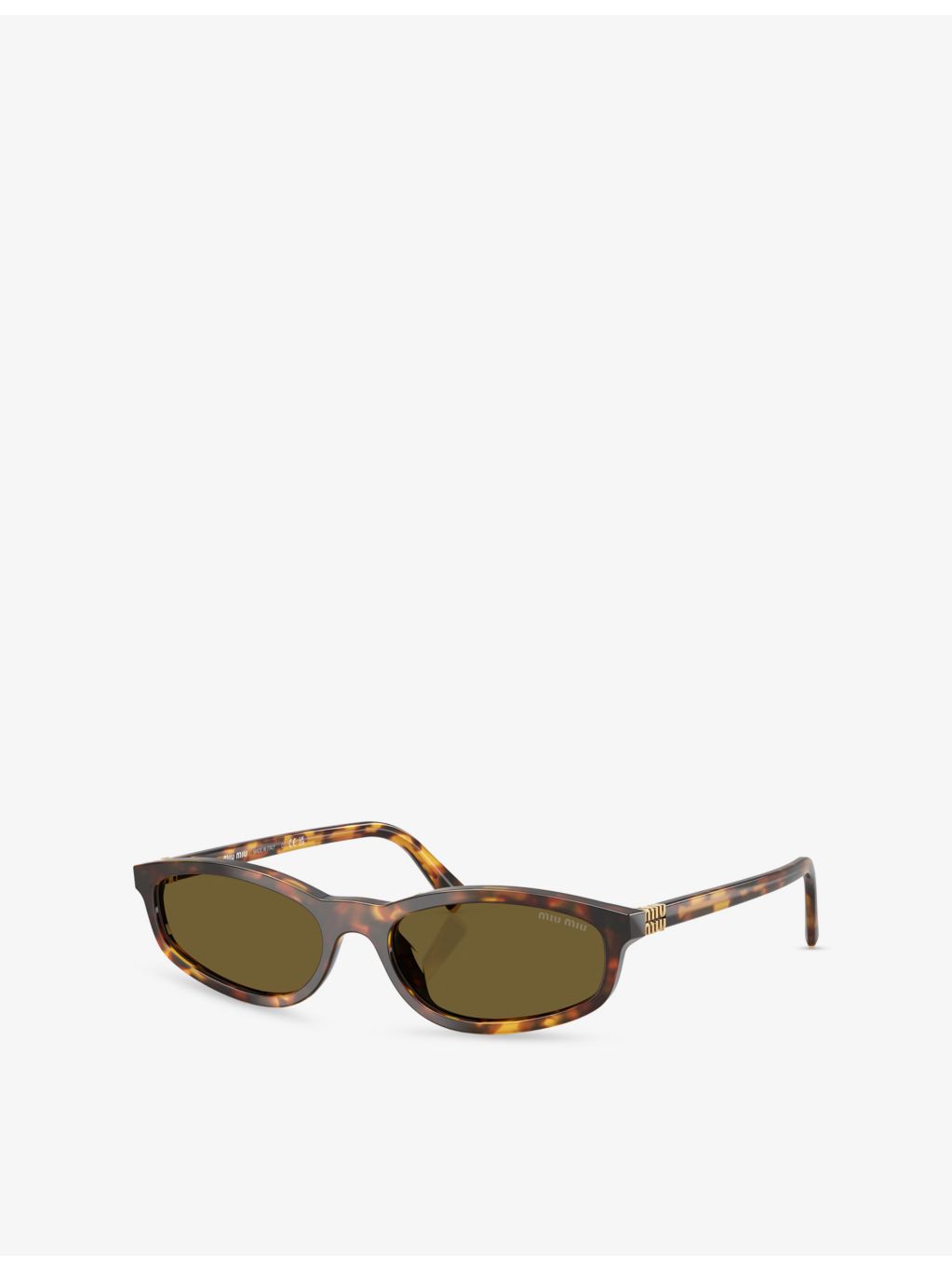 Miu Miu sunglasses oval-frame acetate tortoiseshell (British brand)