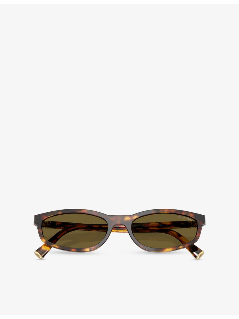 Miu Miu sunglasses oval-frame acetate tortoiseshell (British brand)