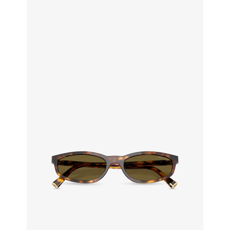 Miu Miu sunglasses oval-frame acetate tortoiseshell (British brand)