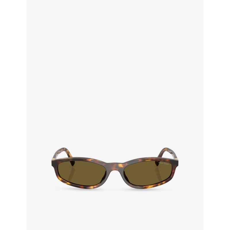 Miu Miu sunglasses oval-frame acetate tortoiseshell (British brand)