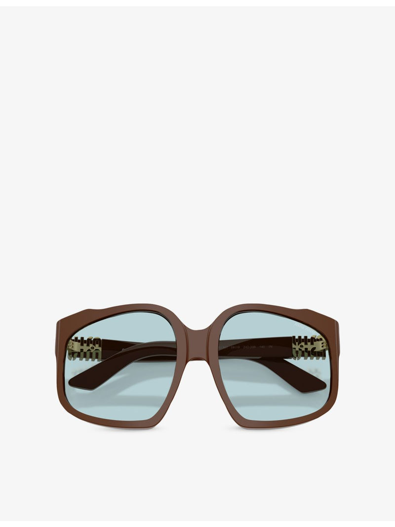 Miu Miu MU A07S irregular-frame acetate sunglasses (British brand)