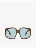 Miu Miu MU A07S irregular-frame acetate sunglasses (British brand)
