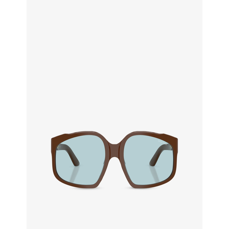 Miu Miu MU A07S irregular-frame acetate sunglasses (British brand)