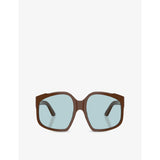 Miu Miu MU A07S irregular-frame acetate sunglasses (British brand)