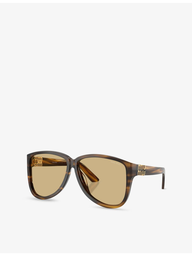 Miu Miu pilot-frame acetate sunglasses lens width 6.1cm (British brand)
