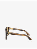 Miu Miu pilot-frame acetate sunglasses lens width 6.1cm (British brand)