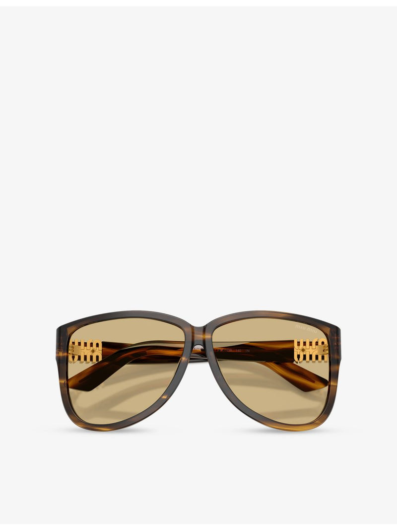 Miu Miu pilot-frame acetate sunglasses lens width 6.1cm (British brand)
