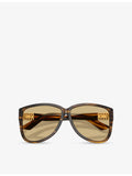 Miu Miu pilot-frame acetate sunglasses lens width 6.1cm (British brand)