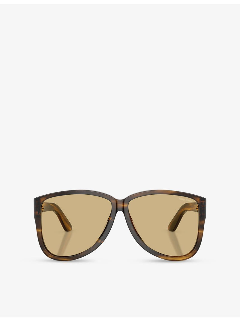 Miu Miu pilot-frame acetate sunglasses lens width 6.1cm (British brand)