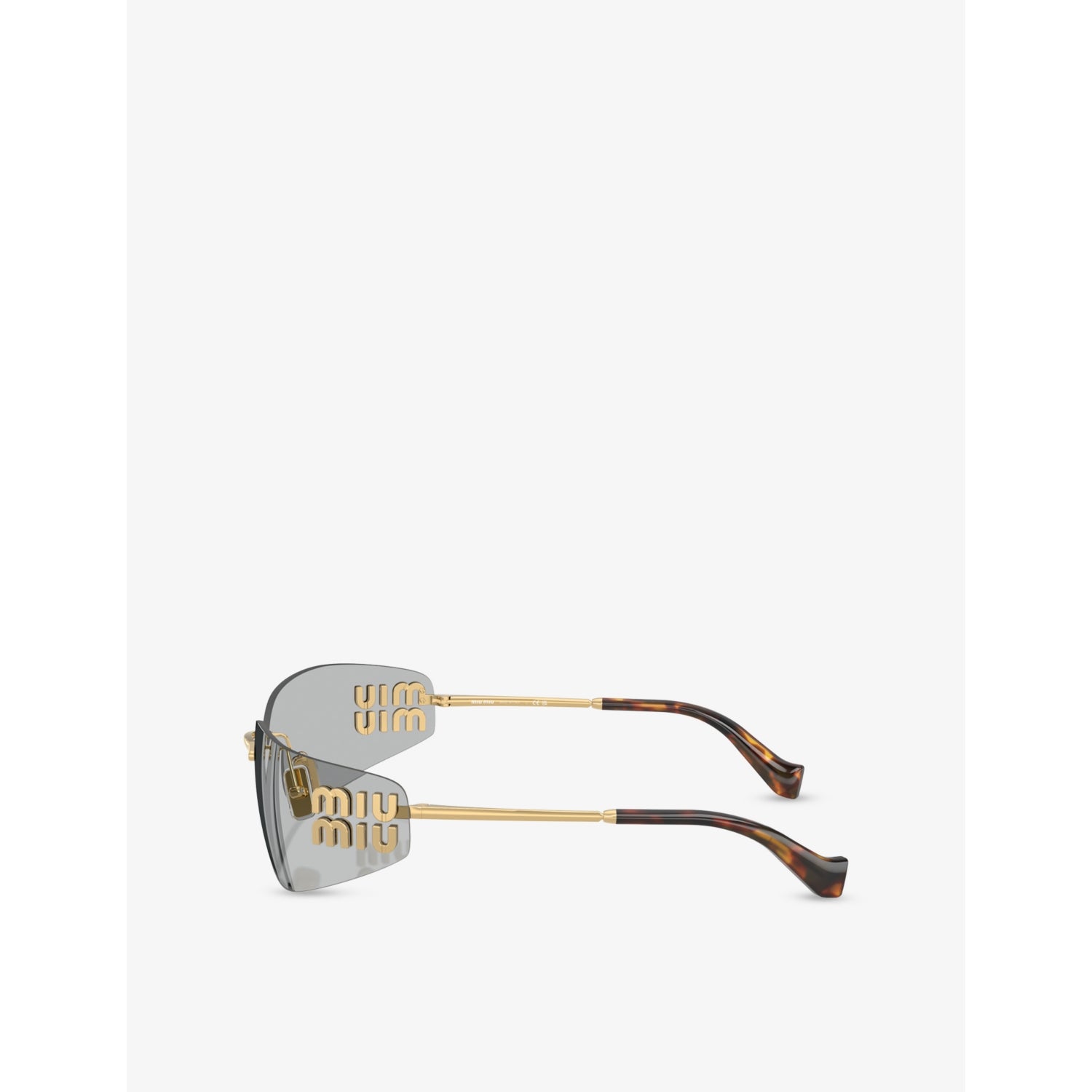 Miu Miu metal sunglasses with square frame and tinted lenses, UK version