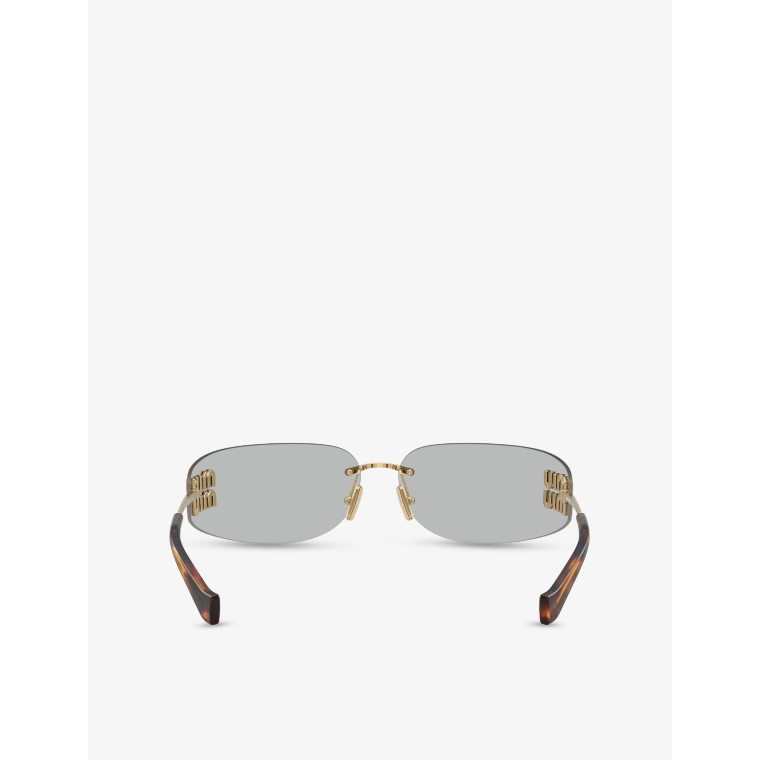 Miu Miu metal sunglasses with square frame and tinted lenses, UK version