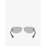 Miu Miu metal sunglasses with square frame and tinted lenses, UK version