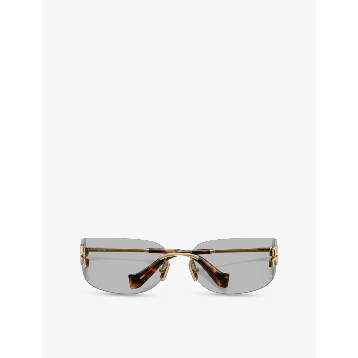 Miu Miu metal sunglasses with square frame and tinted lenses, UK version