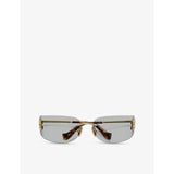 Miu Miu metal sunglasses with square frame and tinted lenses, UK version