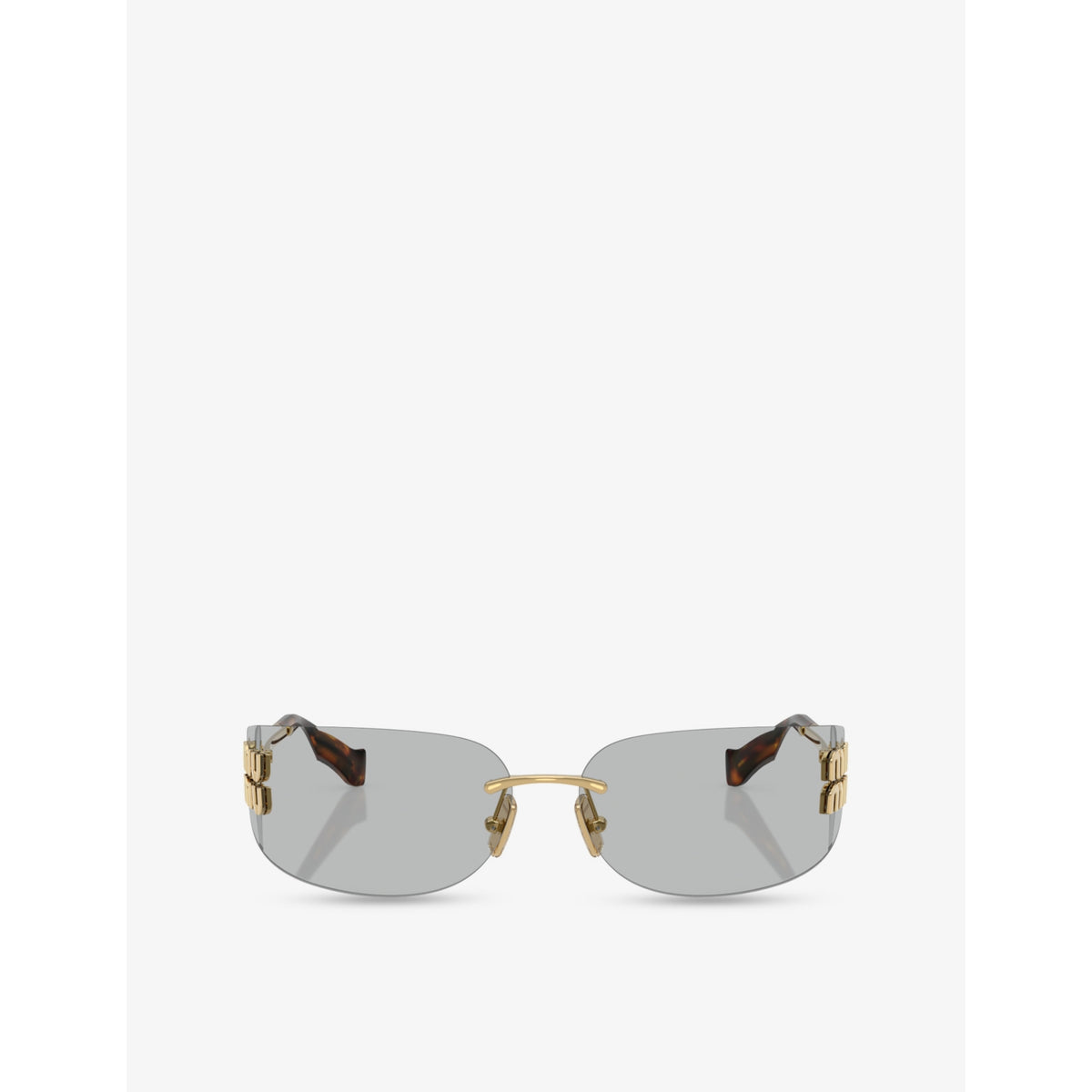 Miu Miu metal sunglasses with square frame and tinted lenses, UK version
