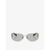 Miu Miu metal sunglasses with square frame and tinted lenses, UK version