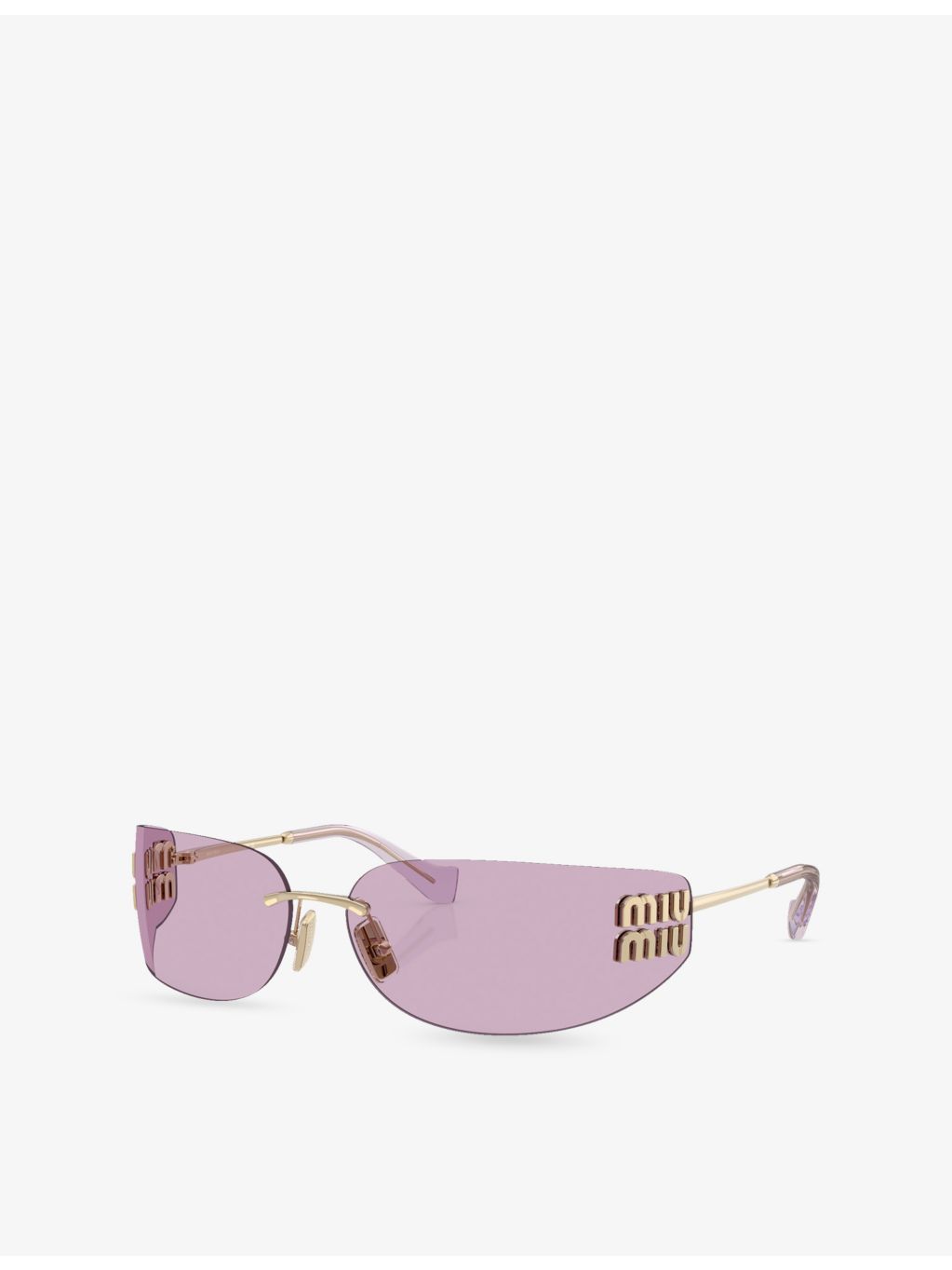 Miu Miu MU A51S square-frame metal sunglasses, UK version