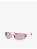 Miu Miu MU A51S square-frame metal sunglasses, UK version