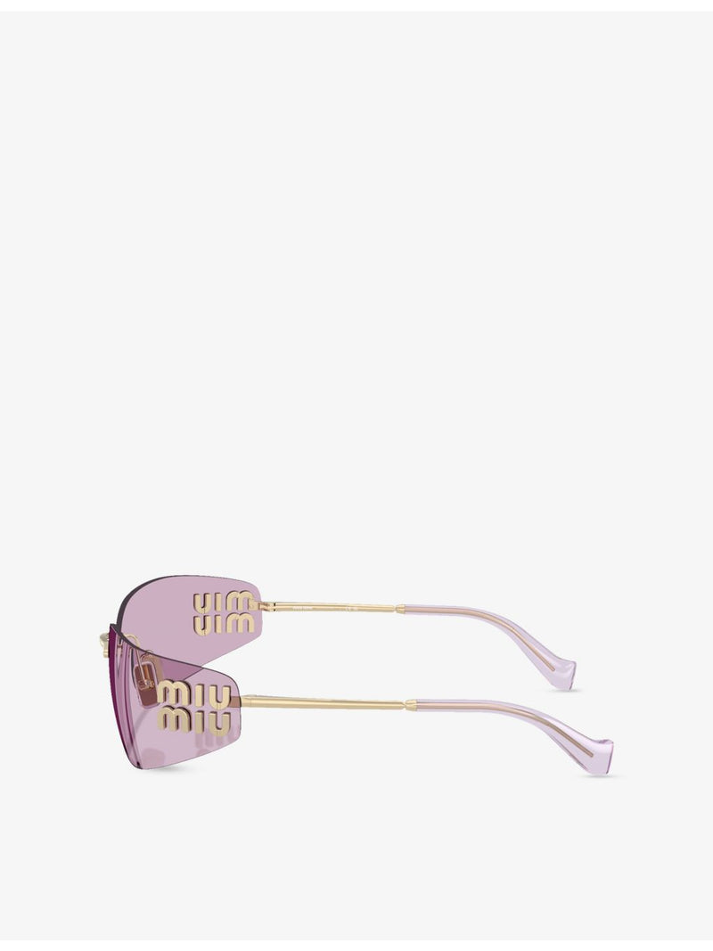 Miu Miu MU A51S square-frame metal sunglasses, UK version